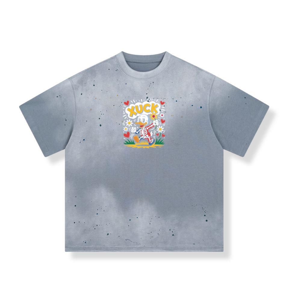 Duck Love Retro Cartoon Graphic T-Shirt