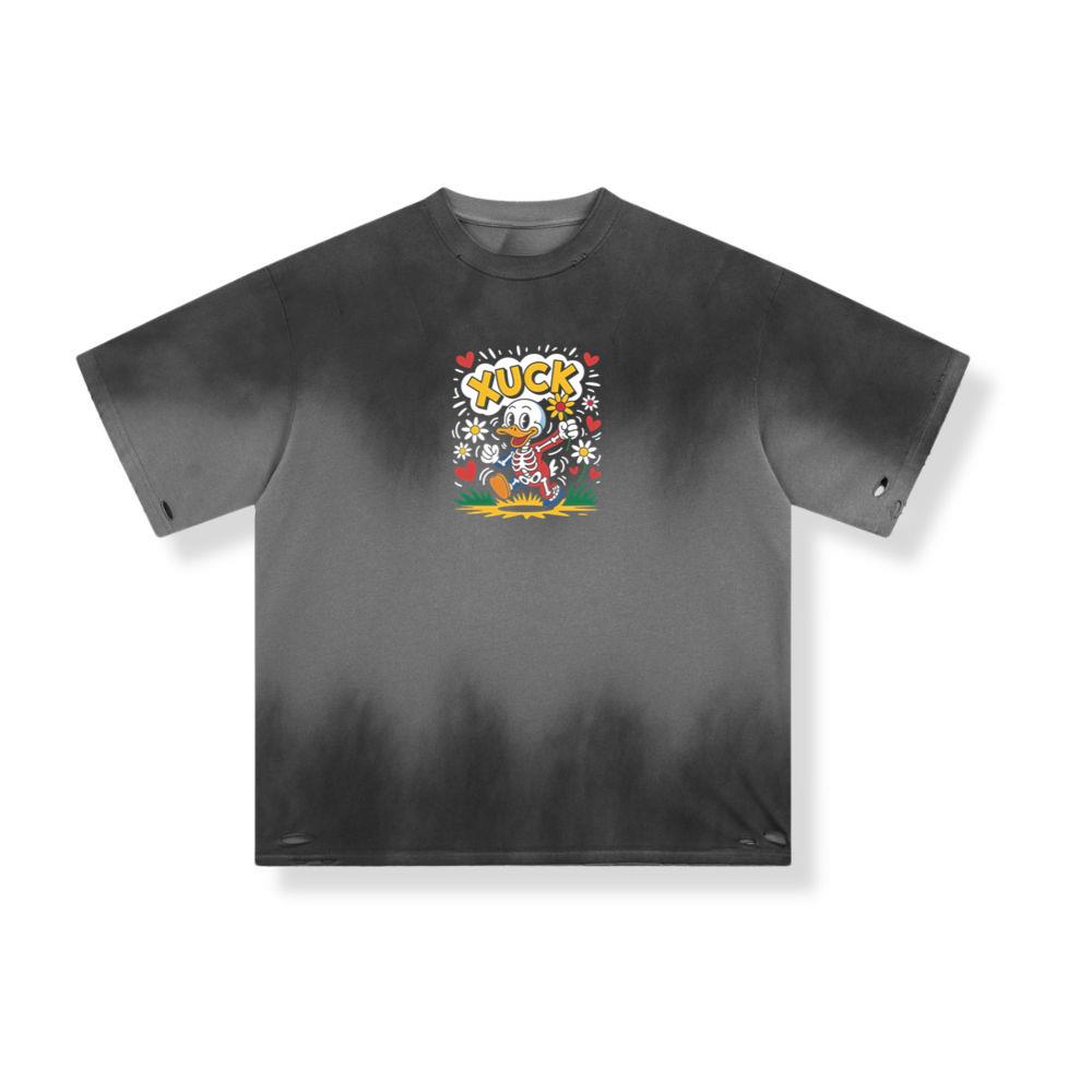 Duck Love Retro Cartoon Graphic T-Shirt - Image 3