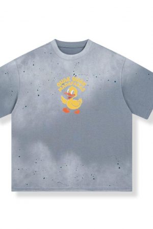 Quak Quak Duck Funny Cartoon Artwork for Playful Everyday Outfits T-Shirt