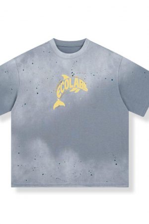 Solar Dolphin Vintage Graphic Design for Positive Energy Lovers T-Shirt