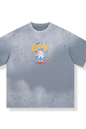 Spooky Ghost Cute Halloween Retro Graphic T-Shirt