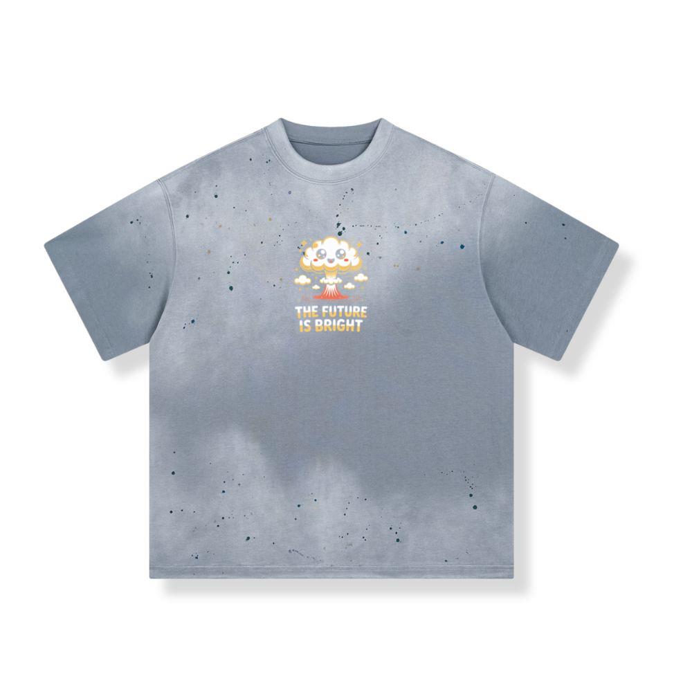 The Future Is Bright Atomic Art Graphic with Vintage Explosion Style T-Shirt